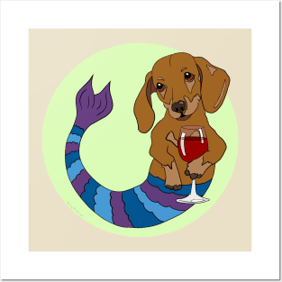 Carson the Doxie Mermutt Posters and Art